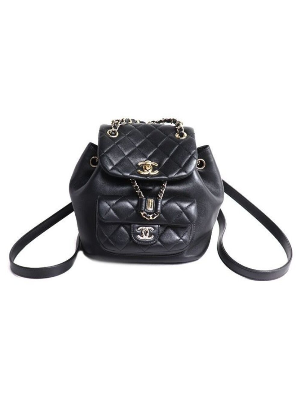 Chanel Quilted Backpack Black